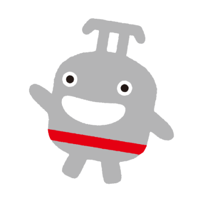 片手と片足を上げているのるるん